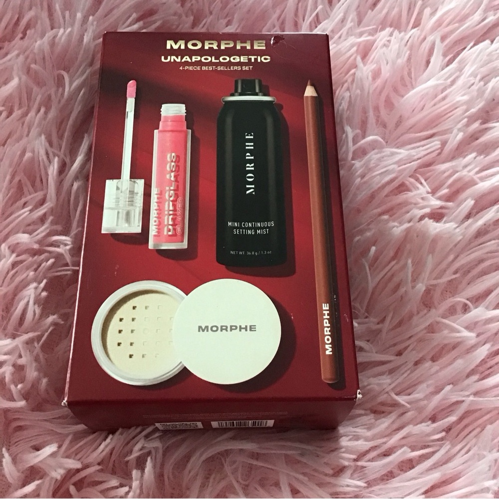 New Morphe Unapologetic Best Seller Set Lip Pencil Gloss Setting Spray Powder